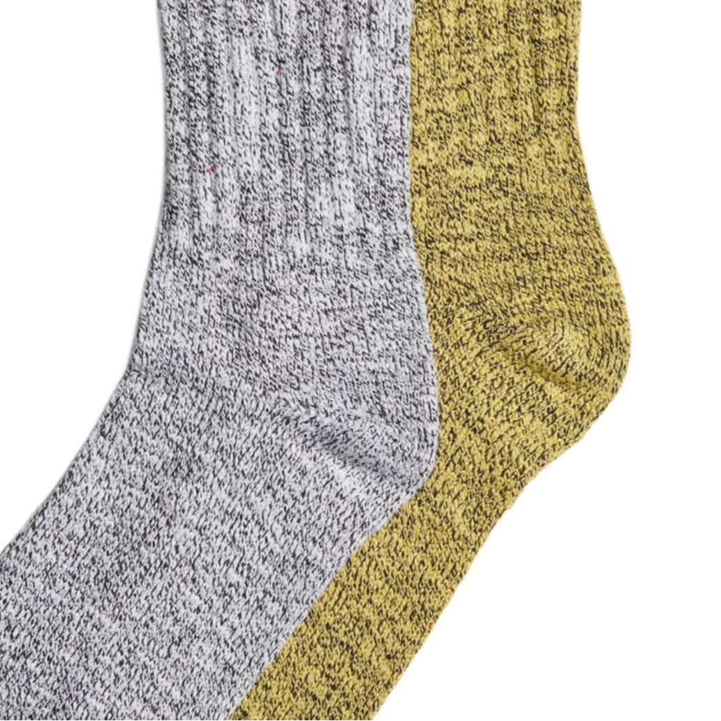 Носки Adidas Originals 2 пары, Yellow/Gray — фото 4