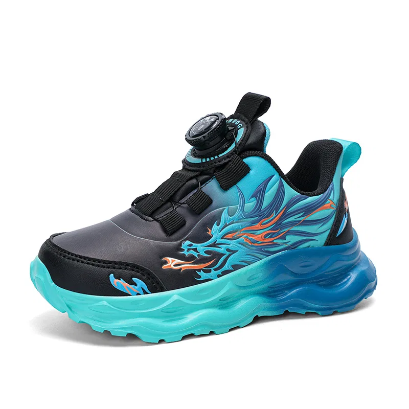 Детские кроссовки с верхом из кожи Charizard BOBDOG, Black — фото 3