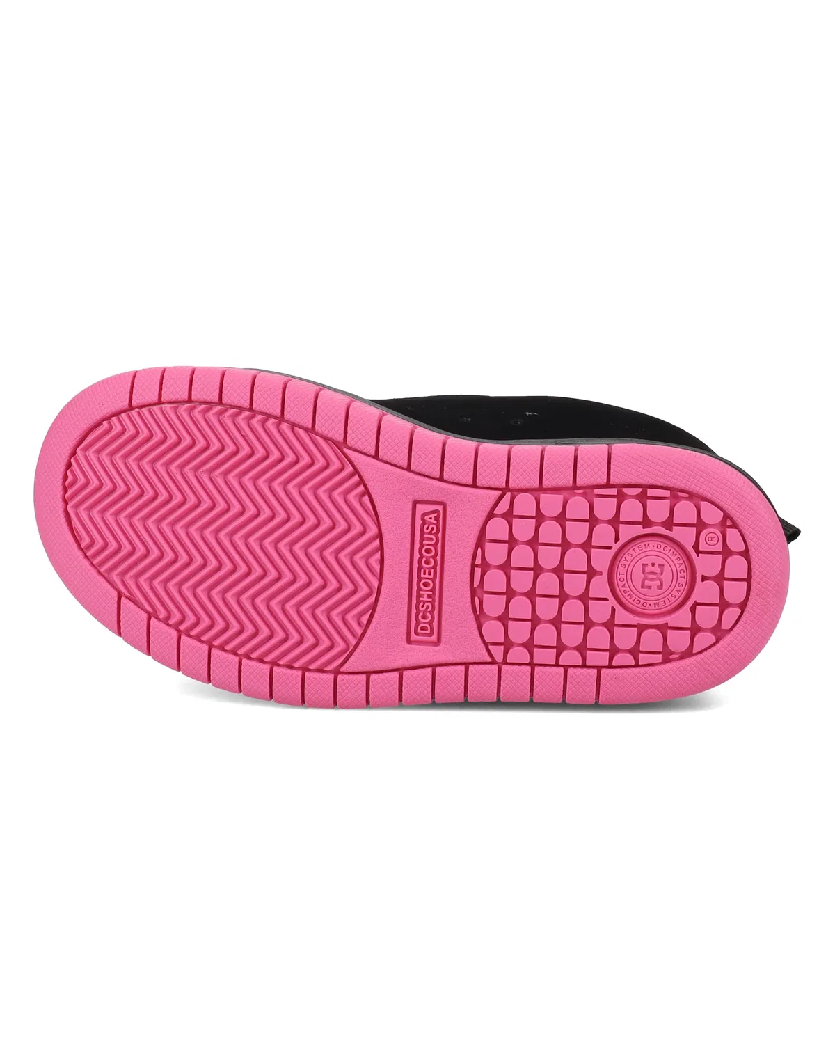 Детские кроссовки для мальчиков с замшевым верхом Court Graffik DC Shoes, Black Pink — фото 4