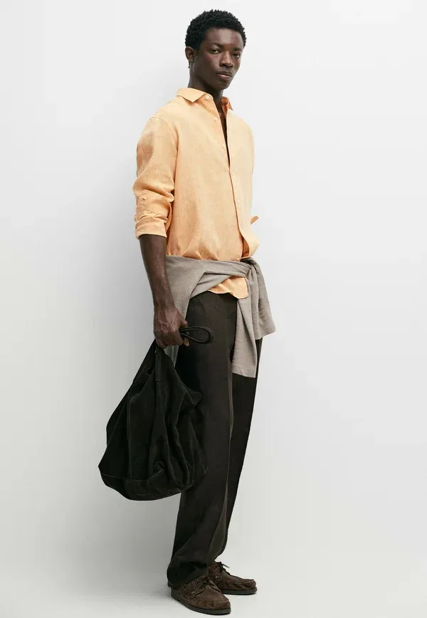 Рубашка мариновая Marl Massimo Dutti, Mottled Orange, оранжевый — фото 2