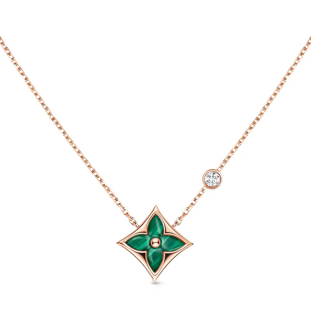 

Подвеска Color Blossom BB Star, розовое золото, малахит и бриллиант Louis Vuitton, розовый