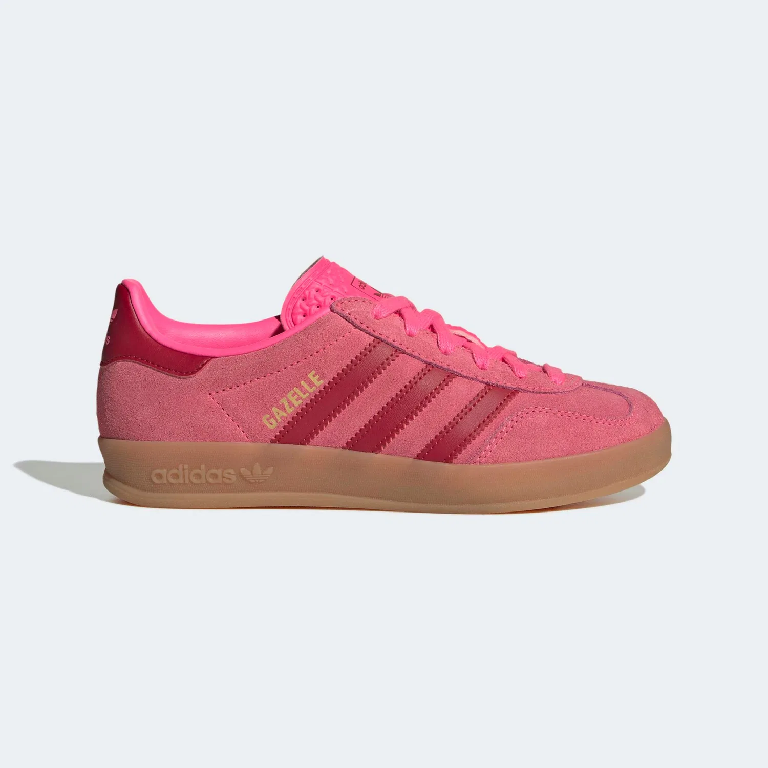 Детские кроссовки из замши Adidas Originals, Lucid Pink/Team Victory Red/Gold Metallic — фото 2