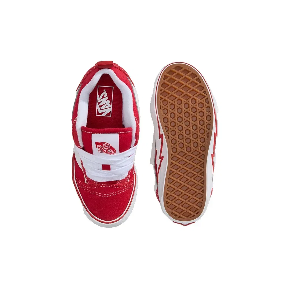 Детские кроссовки с болтом Vans Knu Skool Bolt, Red — фото 4