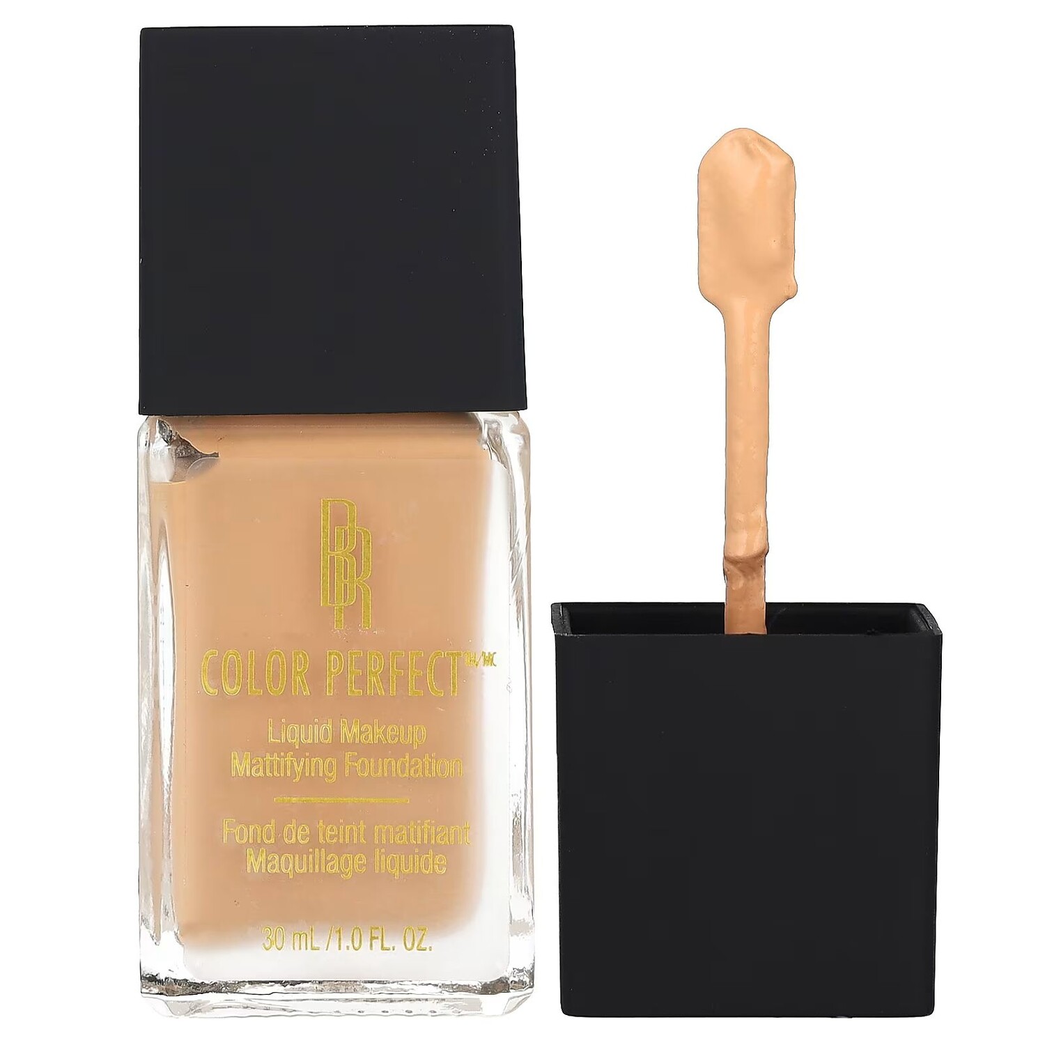 

Color Perfect, Жидкая матирующая основа для макияжа, 8411 Butter Scotch, 1 жидкая унция (30 мл) Black Radiance