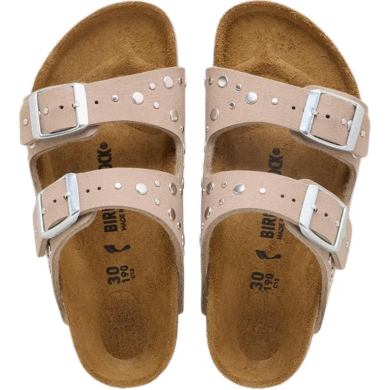 Детские сланцы из синтетической кожи Arizona Birkenstock, Brown — фото 4