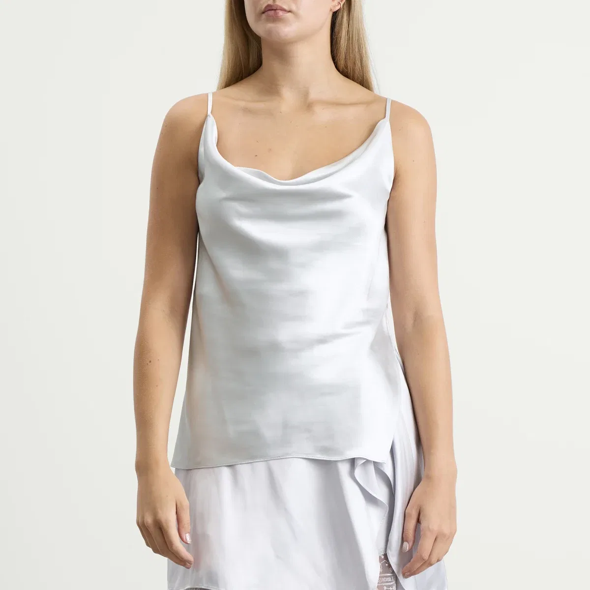 Топ из атласа Temi Acne Studios, Ice Blue — фото 2