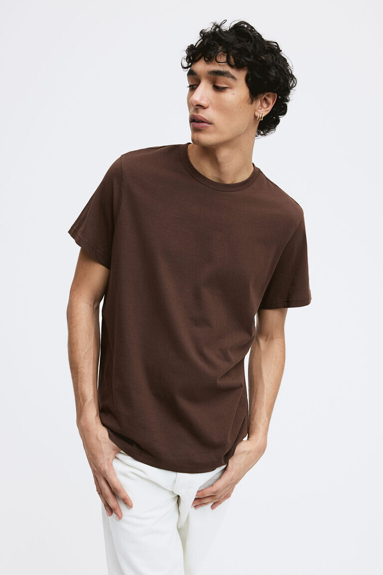 

Футболка стандартного кроя H&M, коричневый