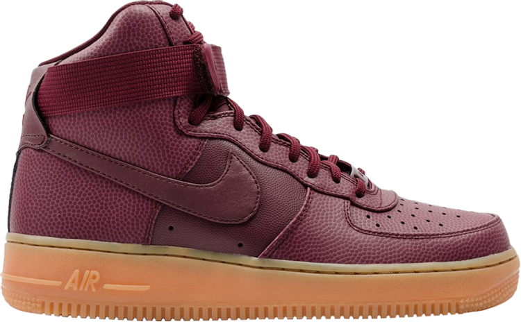 Кроссовки Nike Wmns Air Force 1 High SE 'Night Maroon', красный - фото