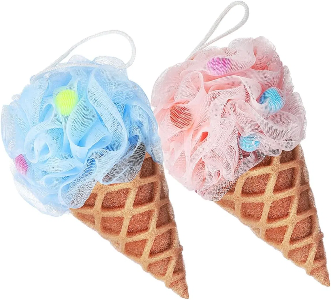 Мочалка для душа Ice Cream Cone, 8 шт, Amosfun, мультиколор — фото 2