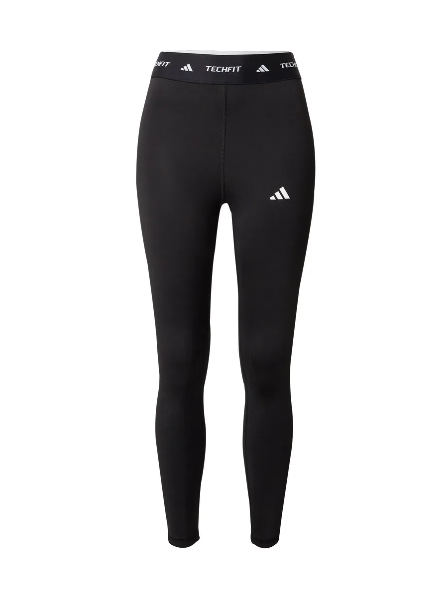 Спортивные брюки-скинни ADIDAS PERFORMANCE 'TECHFIT 7/8' черного цвета