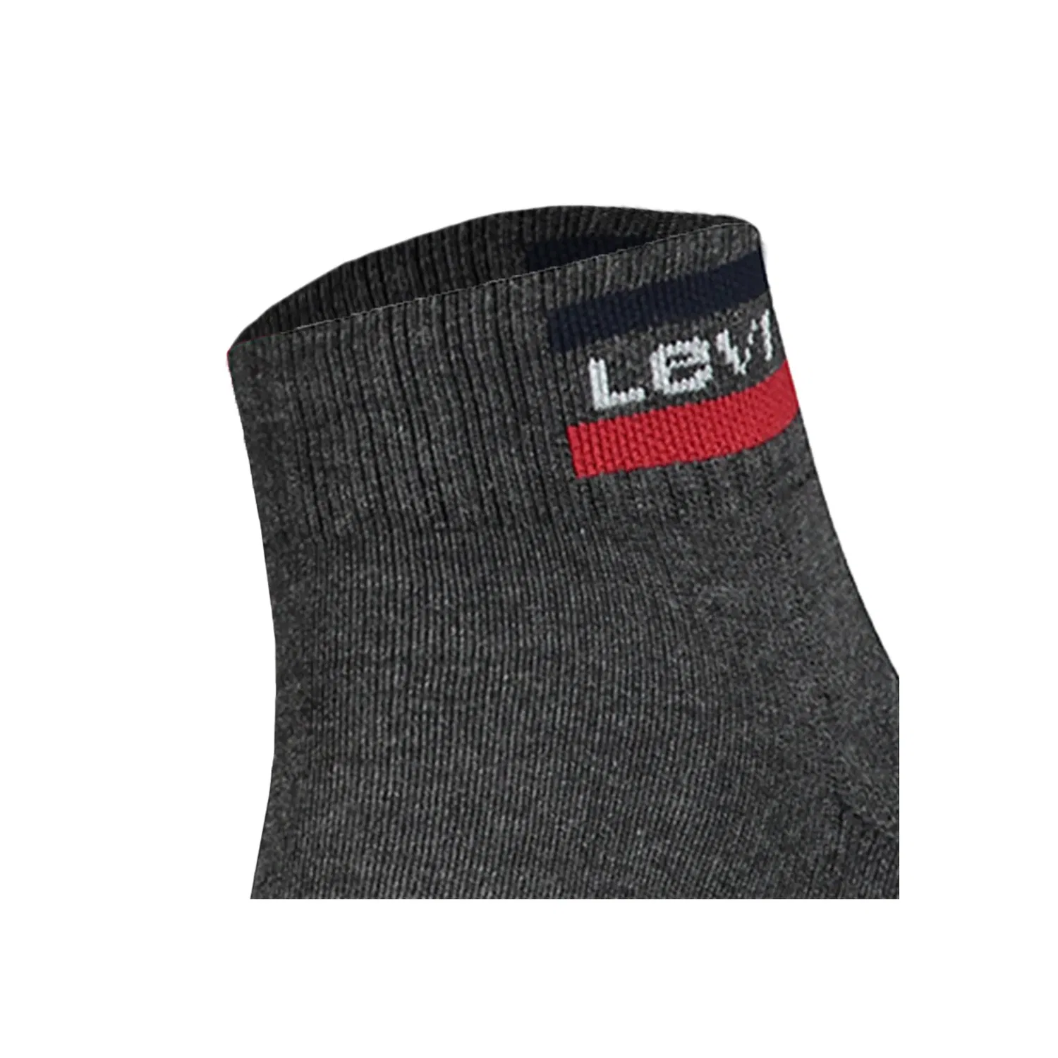 Мужские короткие носки с логотипом Levi's, Black/Gray — фото 3