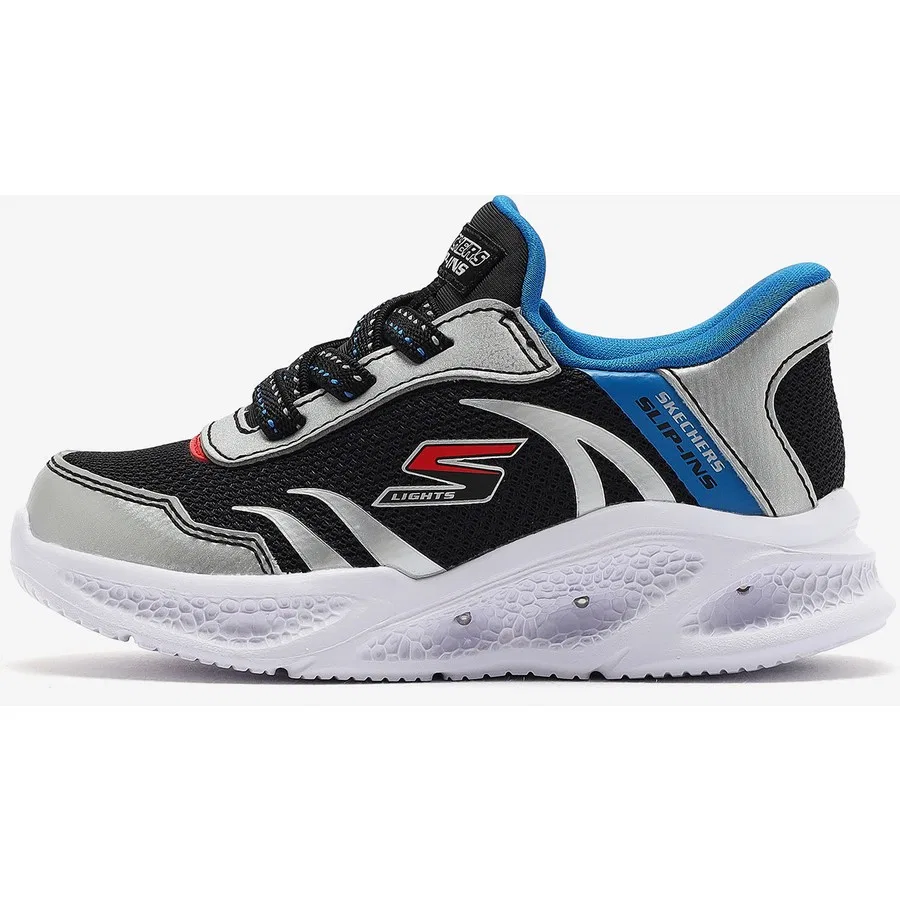 Кроссовки детские с подсветкой Meteor-Lights Brisk-Beams Skechers, Серый