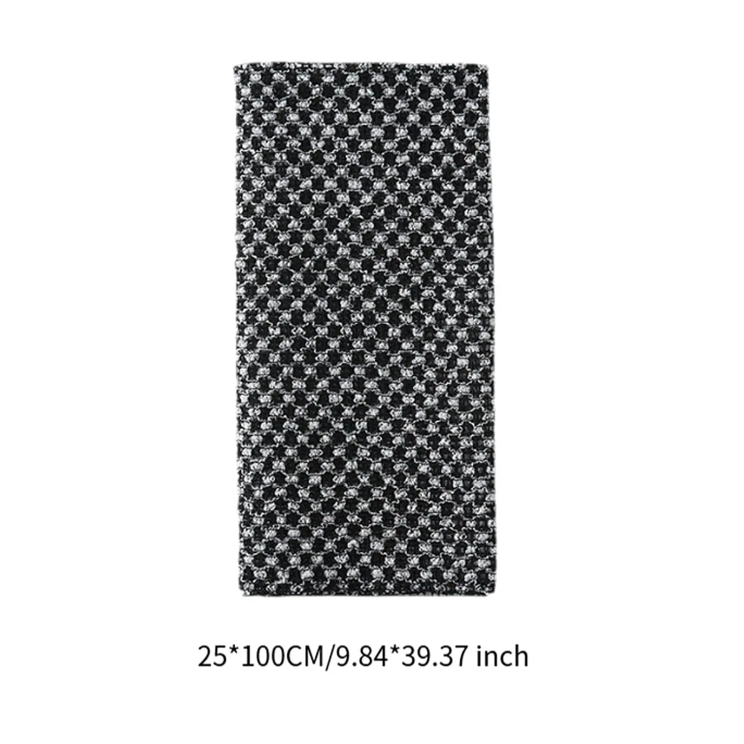 Мочалка для пилинга, Polyester-Baumwolle, ChuYiElegance, 25x100 см, Schwarzes Gitter — фото 2