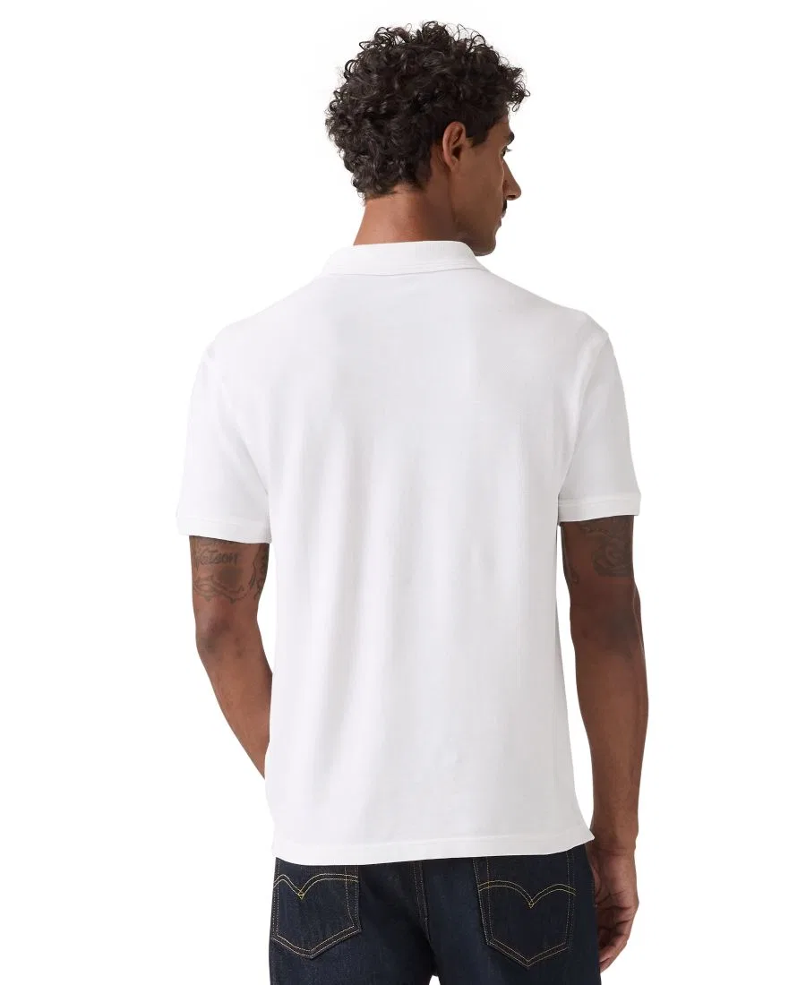 Мужская классическая футболка-поло с коротким рукавом Levi's, White — фото 4
