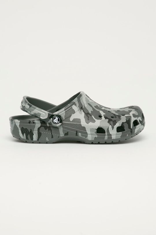 

Классические шлепанцы с камуфляжным принтом Crocs, серый