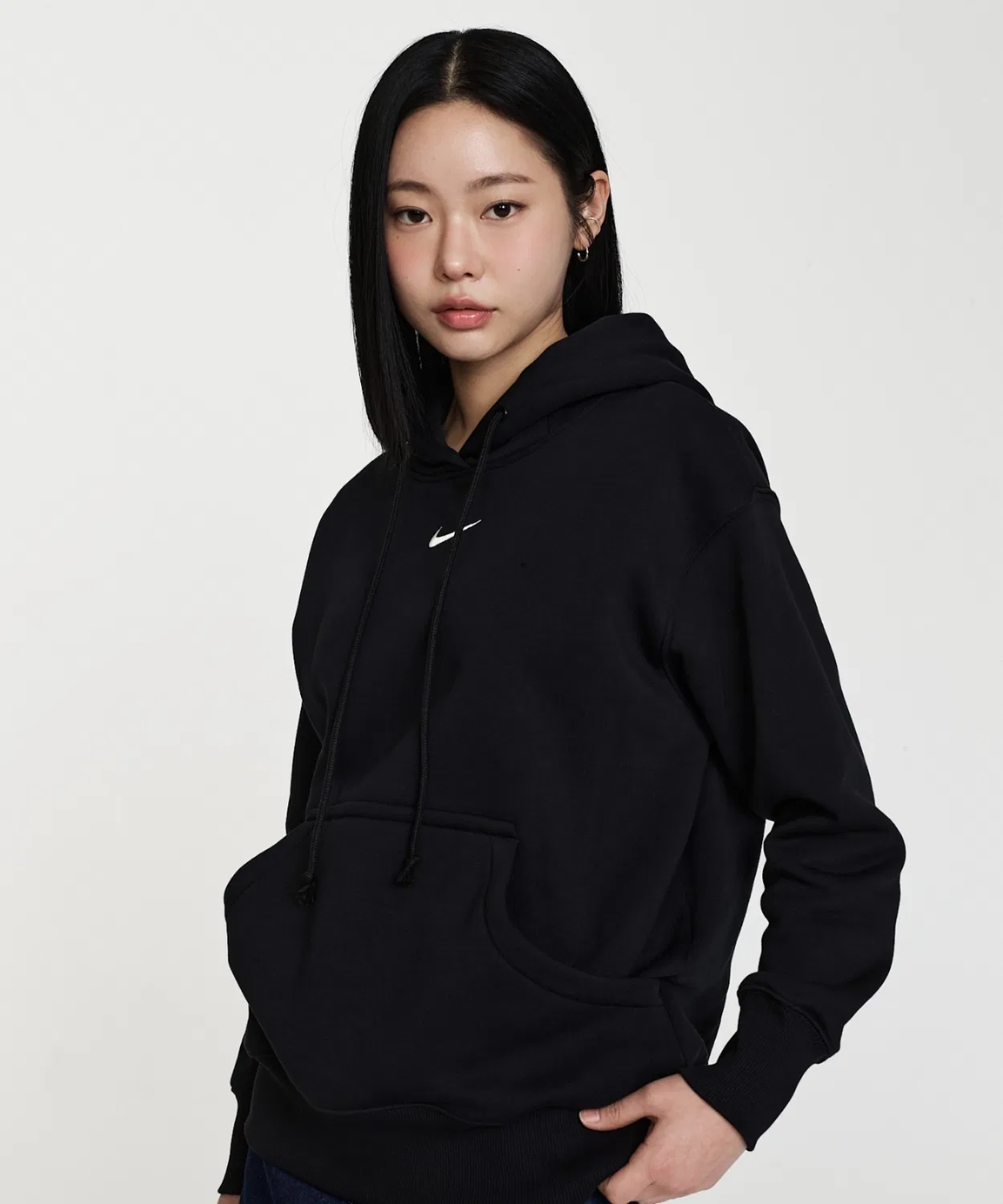 Женский оверсайз-худи из флиса Phoenix Fleece NIKE, Black