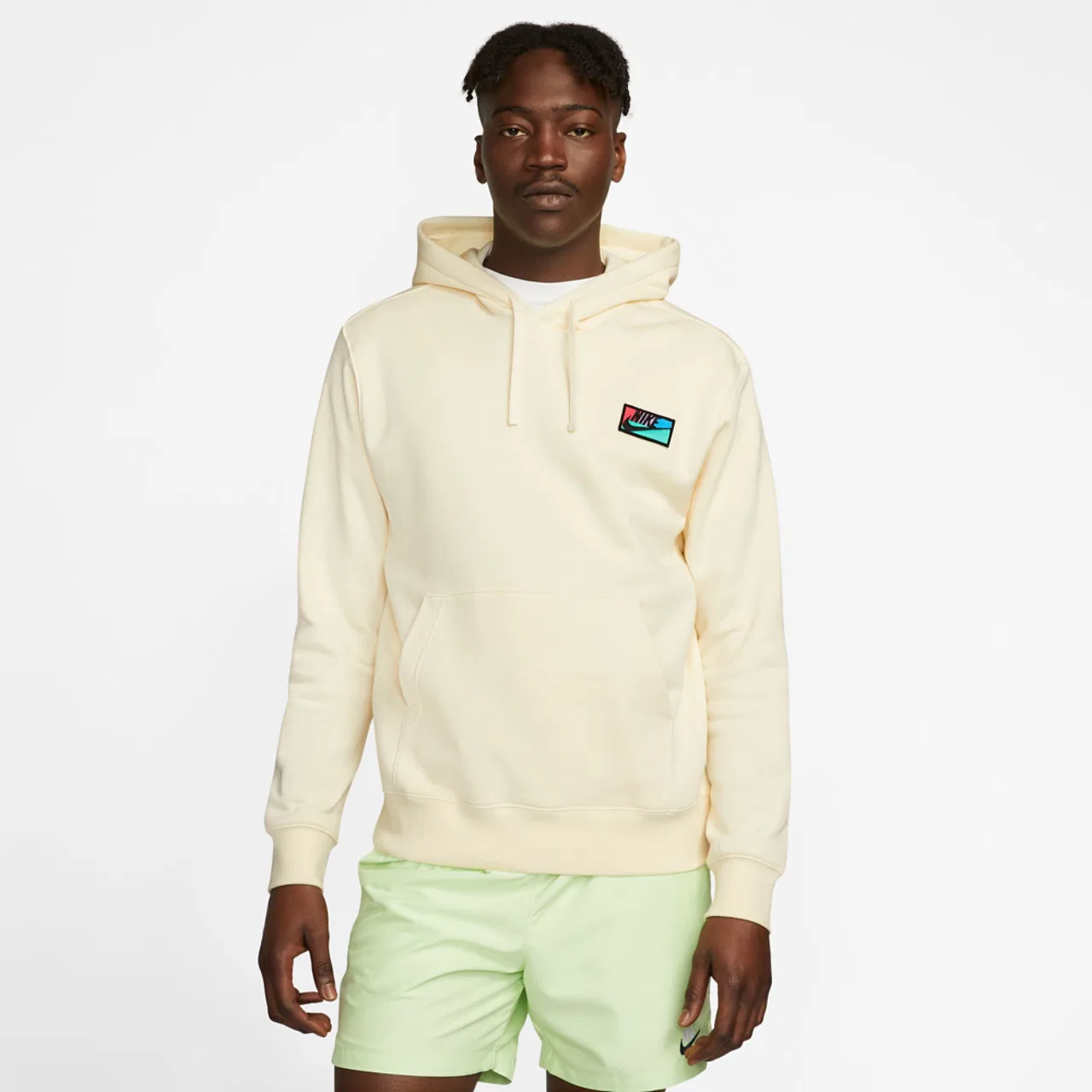 Мужское худи Club+ Patch GX Nike, цвет Coconut Milk/Coconut Milk