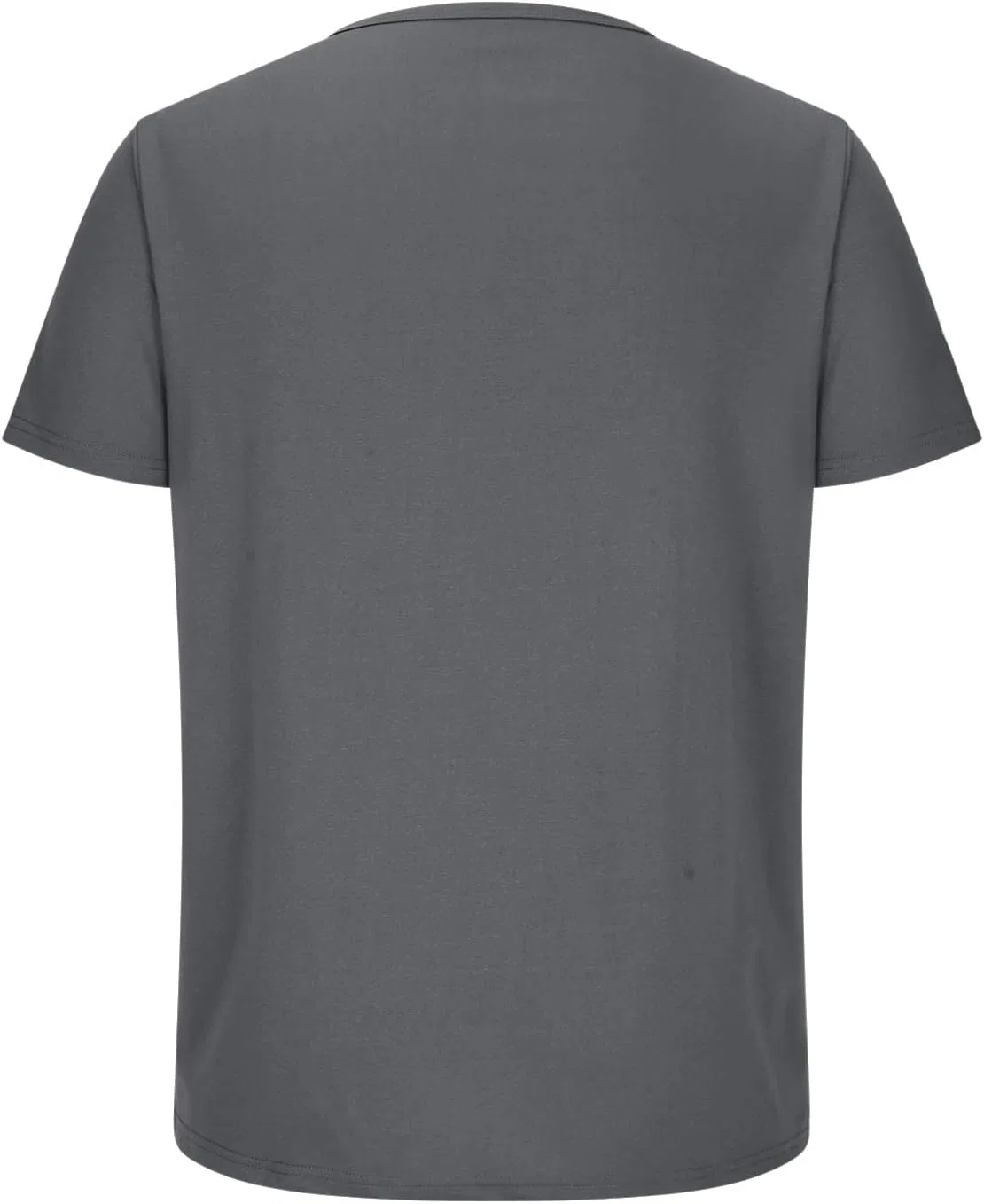 Мужская ретро футболка с V-образным вырезом Henley, Dark Gray — фото 2