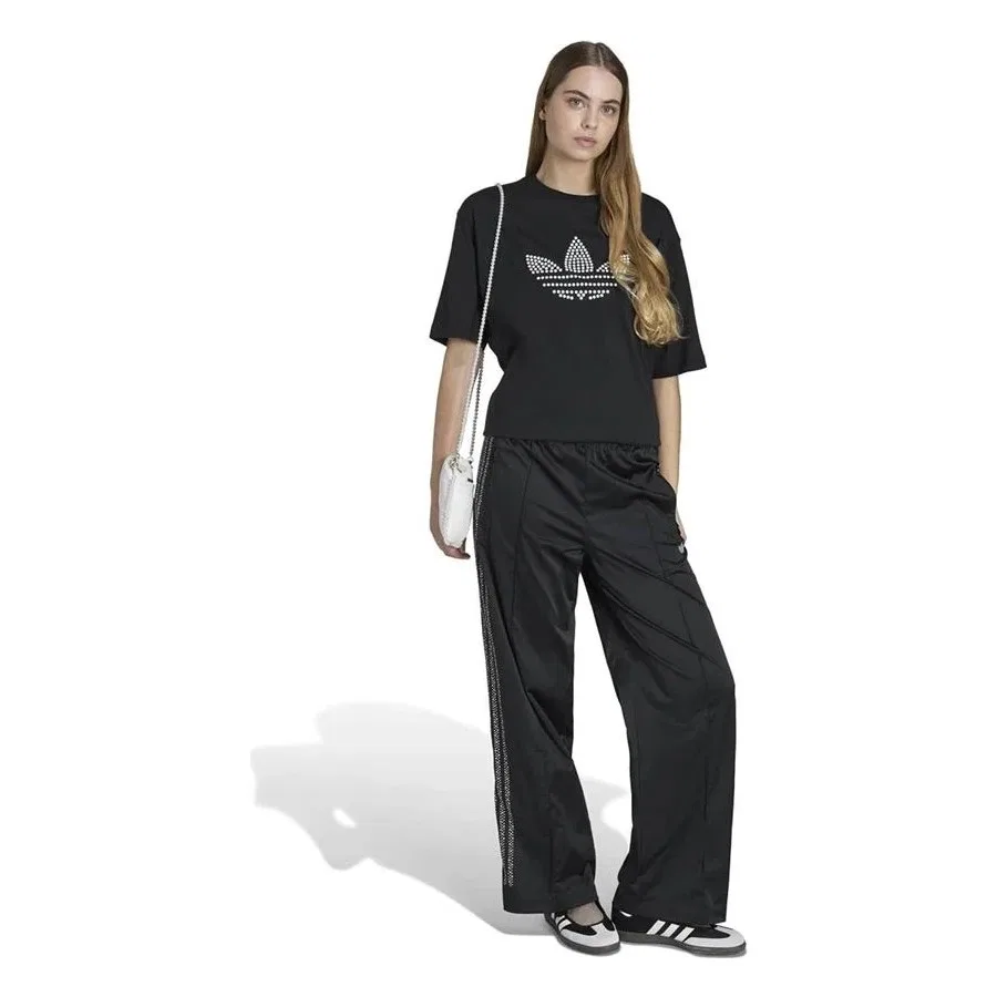 Женская футболка с длинным рукавом Pearl Tee adidas, Черный — фото 4