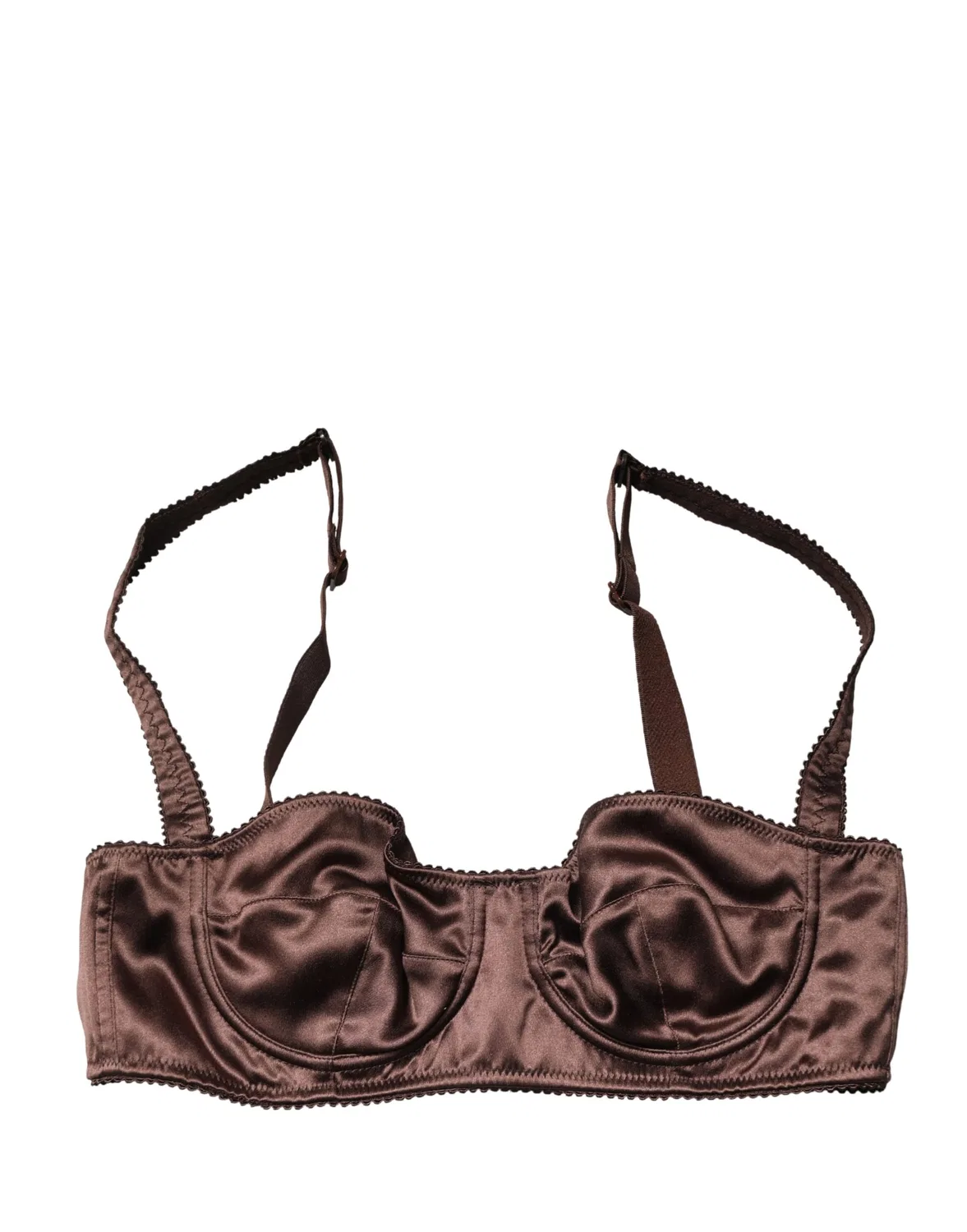 Женское бюстгальтер-балконет с полупоролоновыми чашками Semi-Pad Underwire Balconnet Bra Dolce & Gabbana, Brown — фото 2