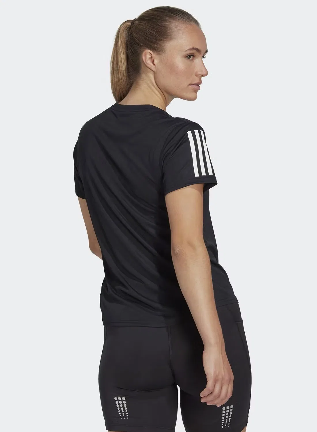 Футболка с принтом Own the Run Adidas, черный — фото 2