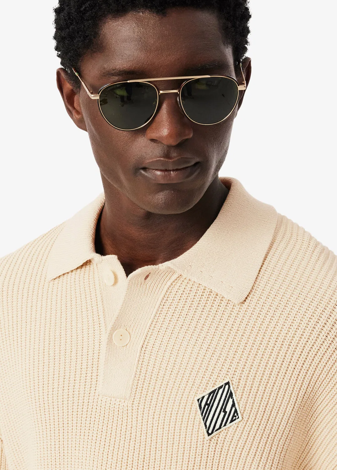 Свитер Lacoste Relaxed Fit, бежевый — фото 3