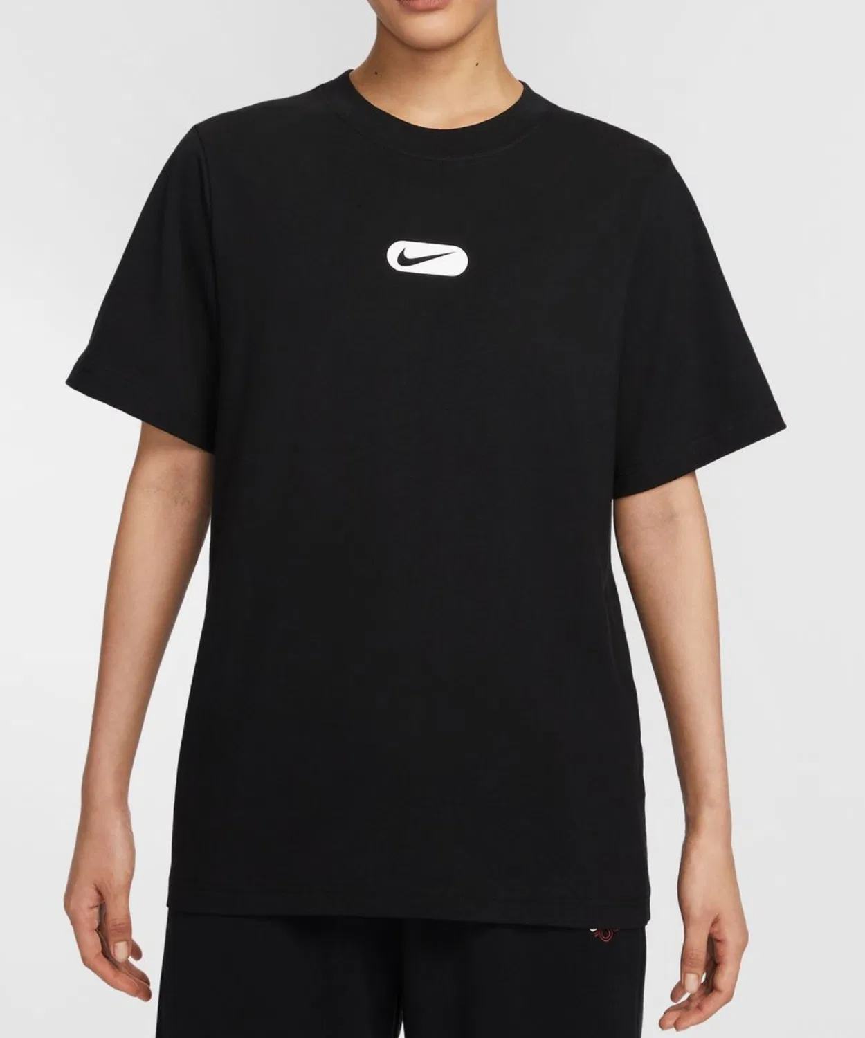 Женская футболка с коротким рукавом Nike NSW Club S/S T-Shirt OC Swoosh, Белая — фото 4