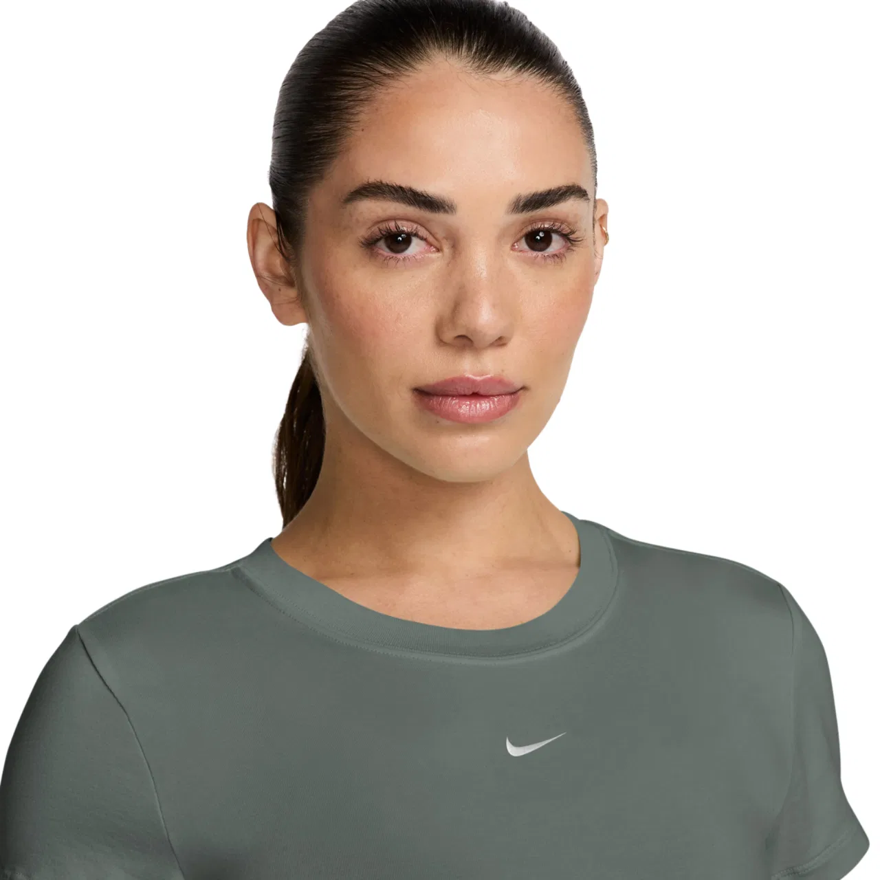 Женская футболка с принтом Nike Chill Knit Crop, Camo — фото 3