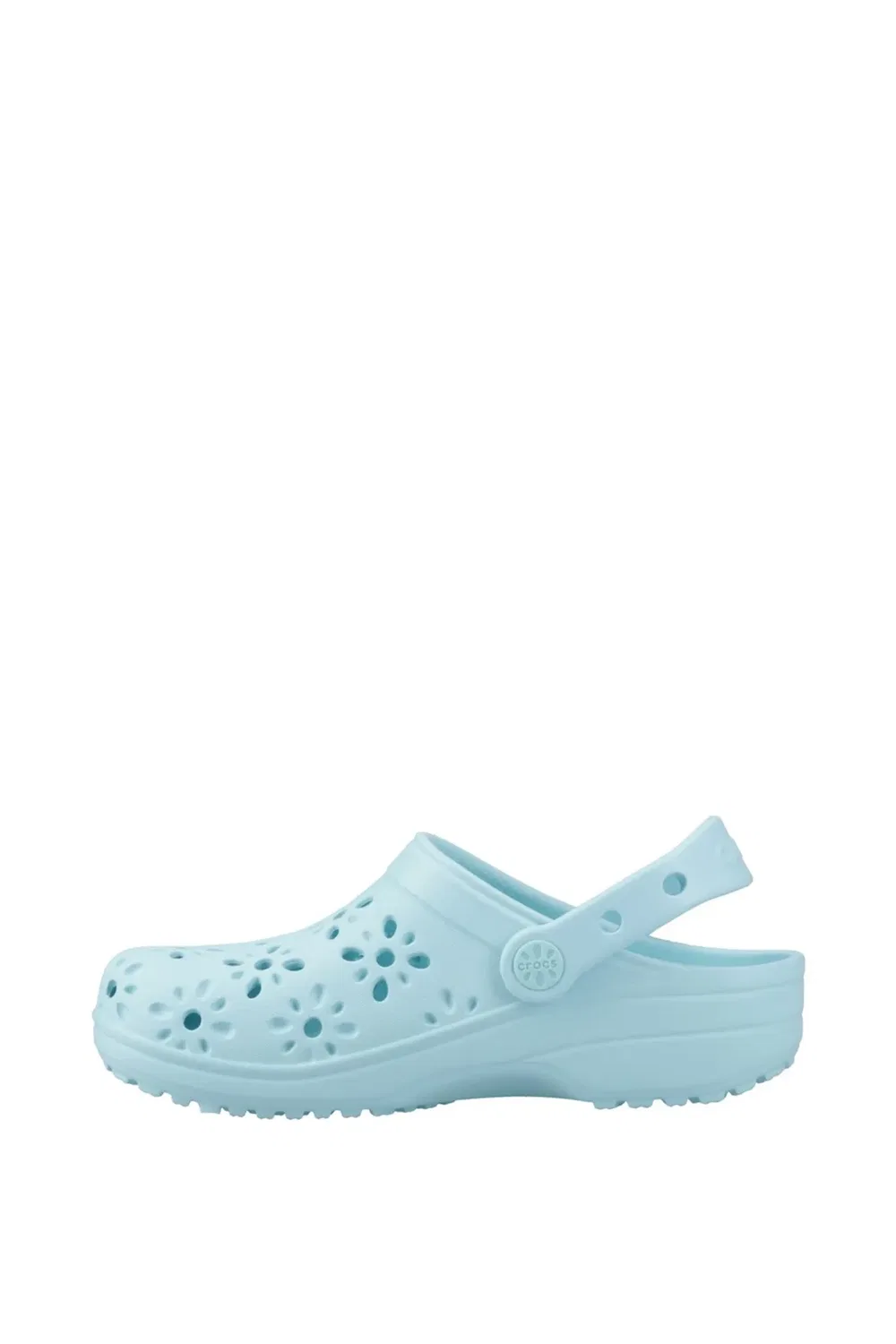 Детские классические сабо с цветочным вырезом Crocs, Turquoise — фото 4