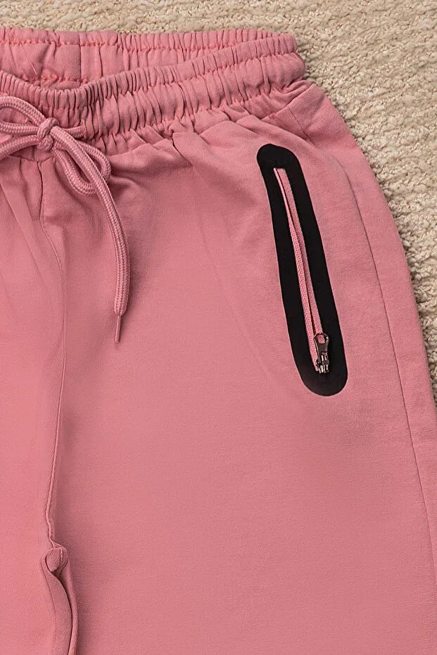 Детские спортивные штаны для девочек с утяжкой Basics Mai Perla, Pink — фото 2
