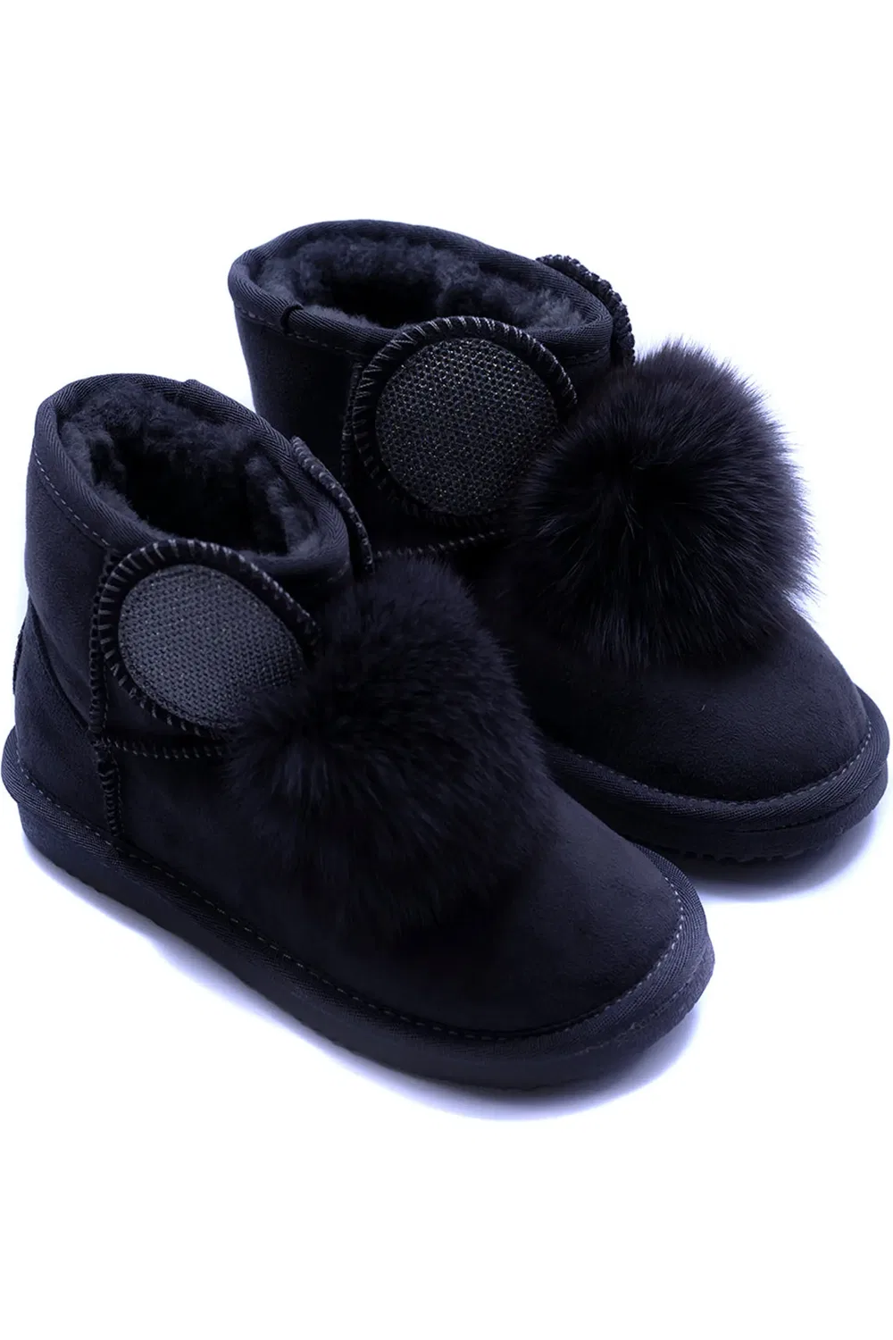 Детские ботинки с помпонами Pom Pom Boots Master of Arts, черный