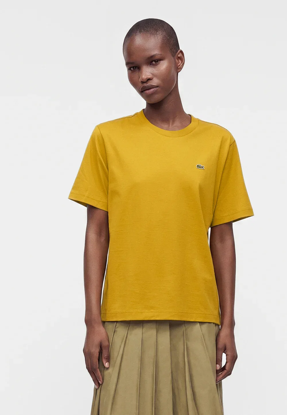 Футболка Lacoste Honey, однотонная, дышащая