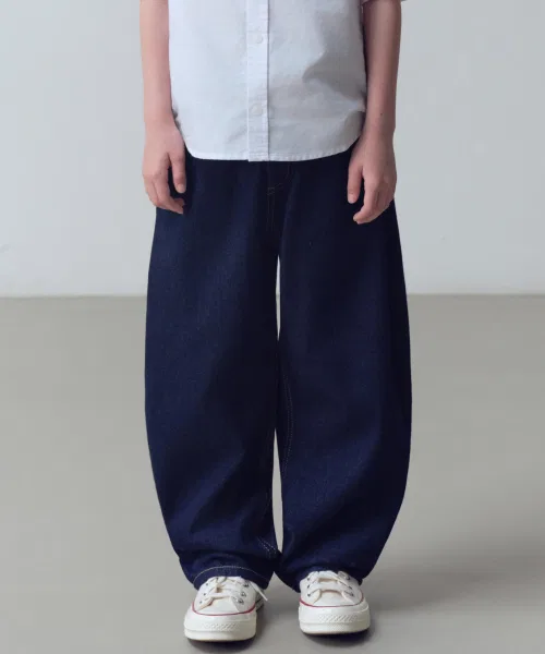 Детские джинсы-баллоны с бандой MUSINSA STANDARD KIDS, Deep Indigo