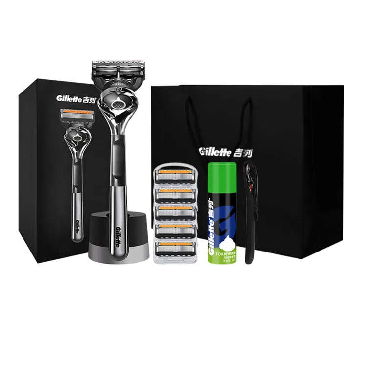 Мужской набор для бритья Sharp Invisible Gravity Box, Gillette, Black
