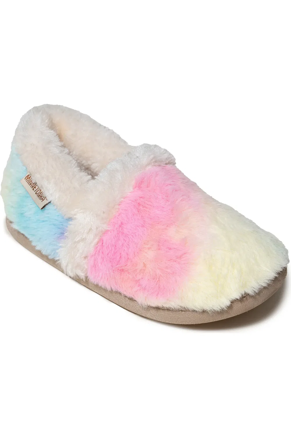 Детские тапочки на искусственном меху Daina Minnetonka, Ivory Multi Color