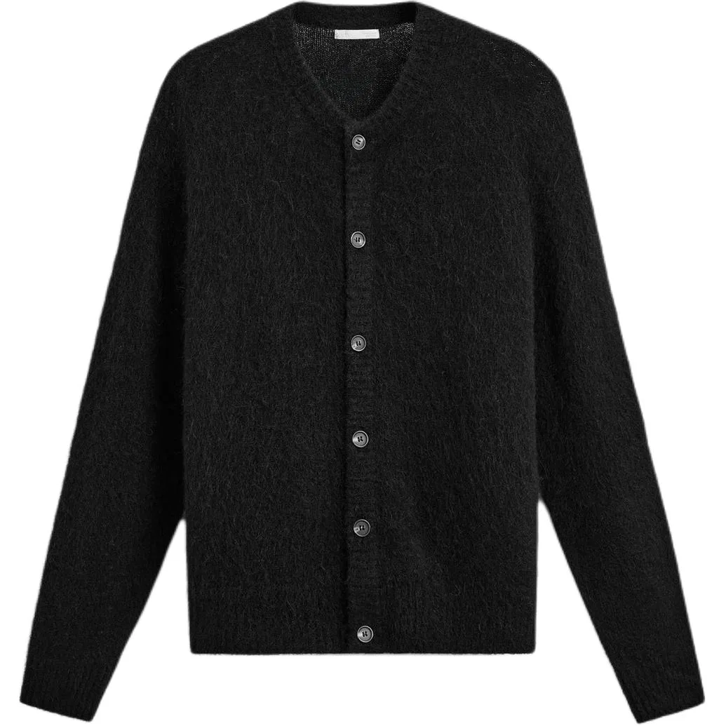 Мужской кардиган с круглым вырезом Black ZARA, Black