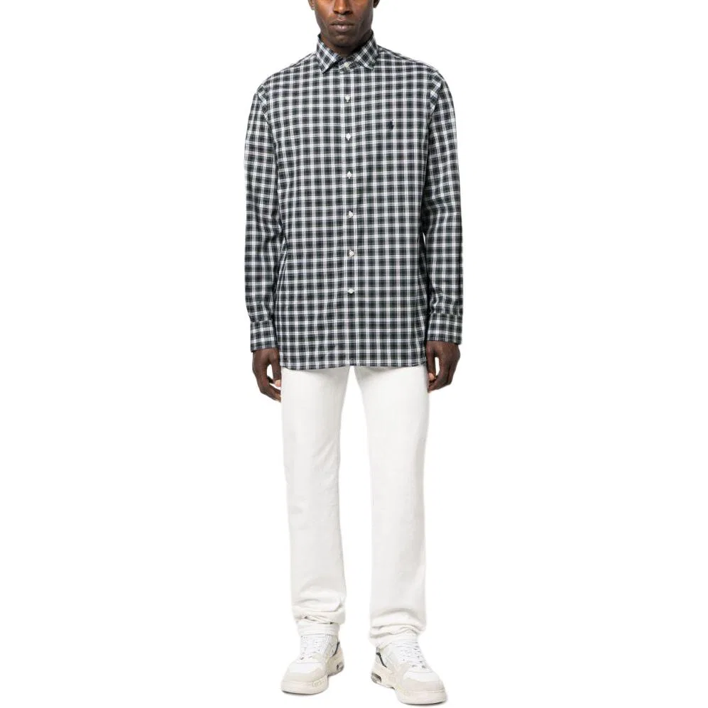 Мужская рубашка с длинным рукавом Polo Pony-motif Polo Ralph Lauren, White — фото 3