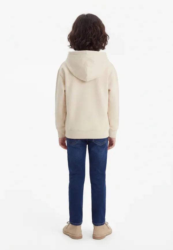 Худи хлопковое Small logo hoodie New Balance, Beige, бежевый — фото 2