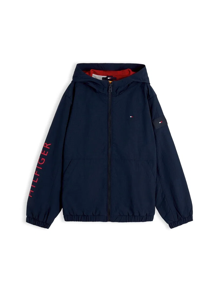 Куртка TOMMY HILFIGER Between-Season 'Logo Graphic Relaxed' в темно-синем цвете