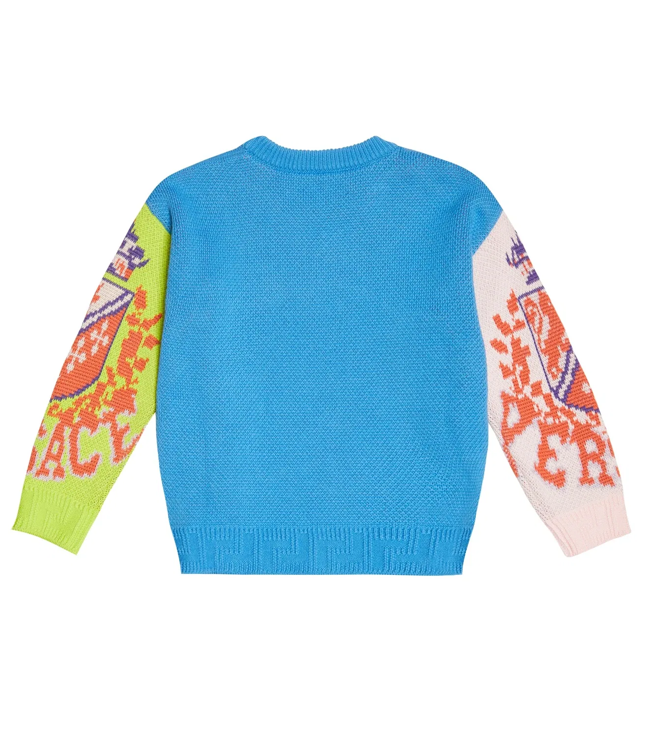 Свитшот хлопковый с интарсией Versace Kids, мультиколор — фото 4