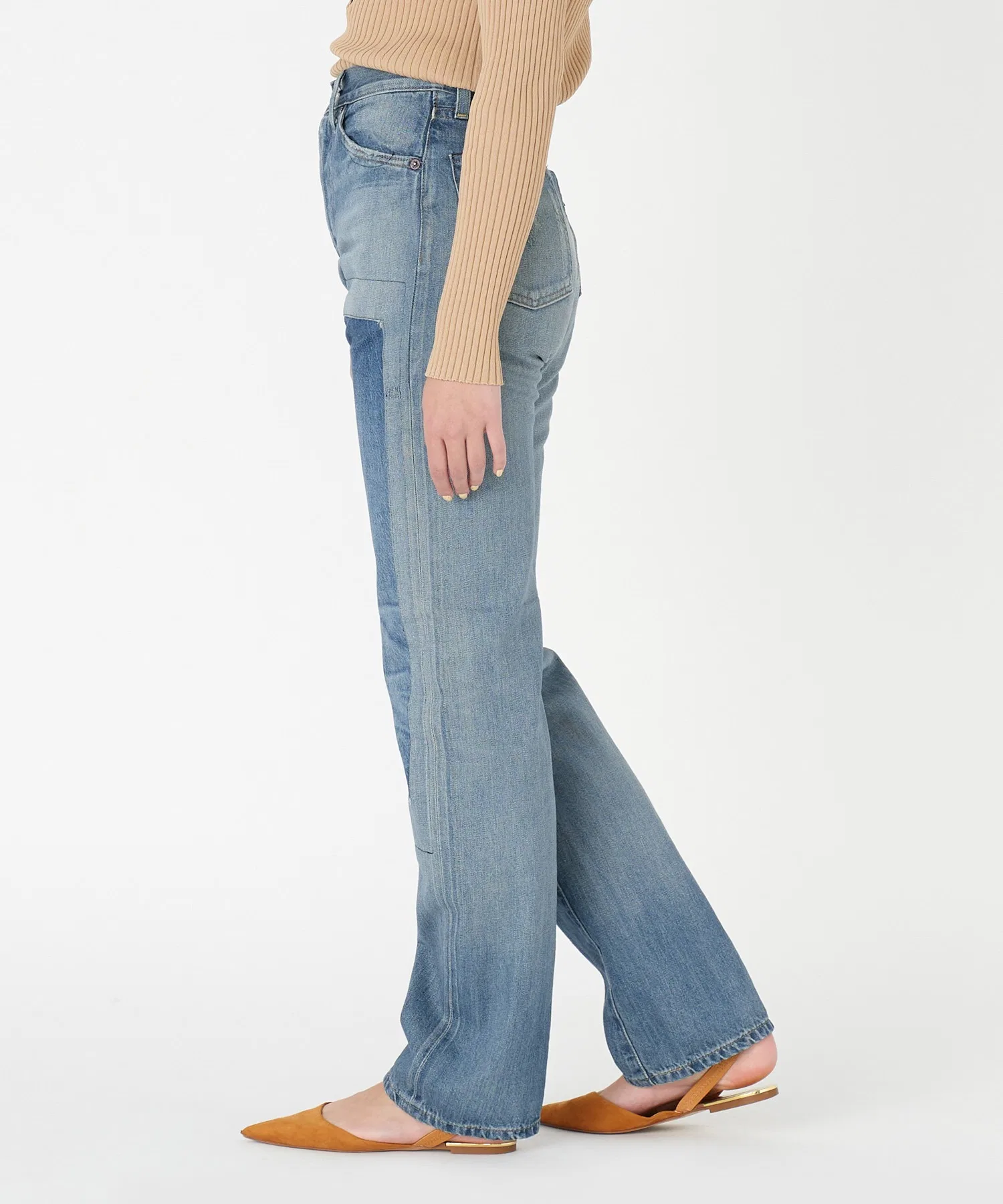 Джинсы Levi's LEVI'S(R) винтажная одежда 1950-х годов, модель 701, цвет ANZA, цвет индиго, ношеные. — фото 2
