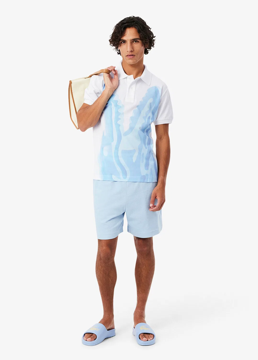 Футболка поло Lacoste Classic Fit, белый — фото 3