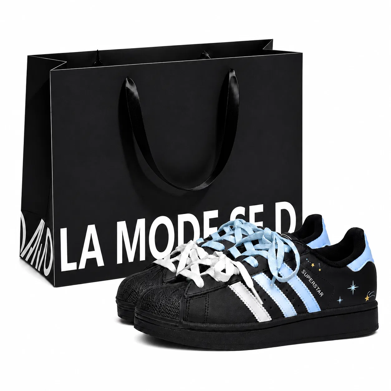 Детские кеды для скейтбординга из кожи с принтом Superstar 2 Adidas Originals, Sky Blue