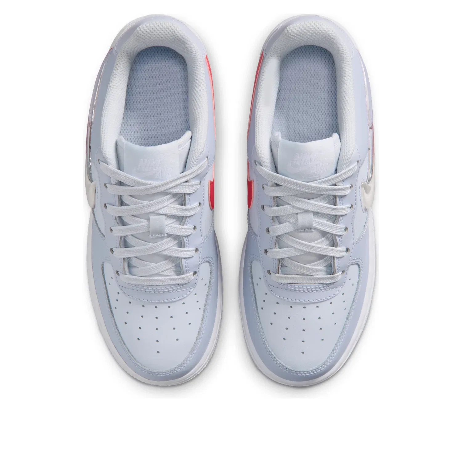 Детские кроссовки Nike Air Force 1 Football Grey Ghost Tropical Pink, серый — фото 3
