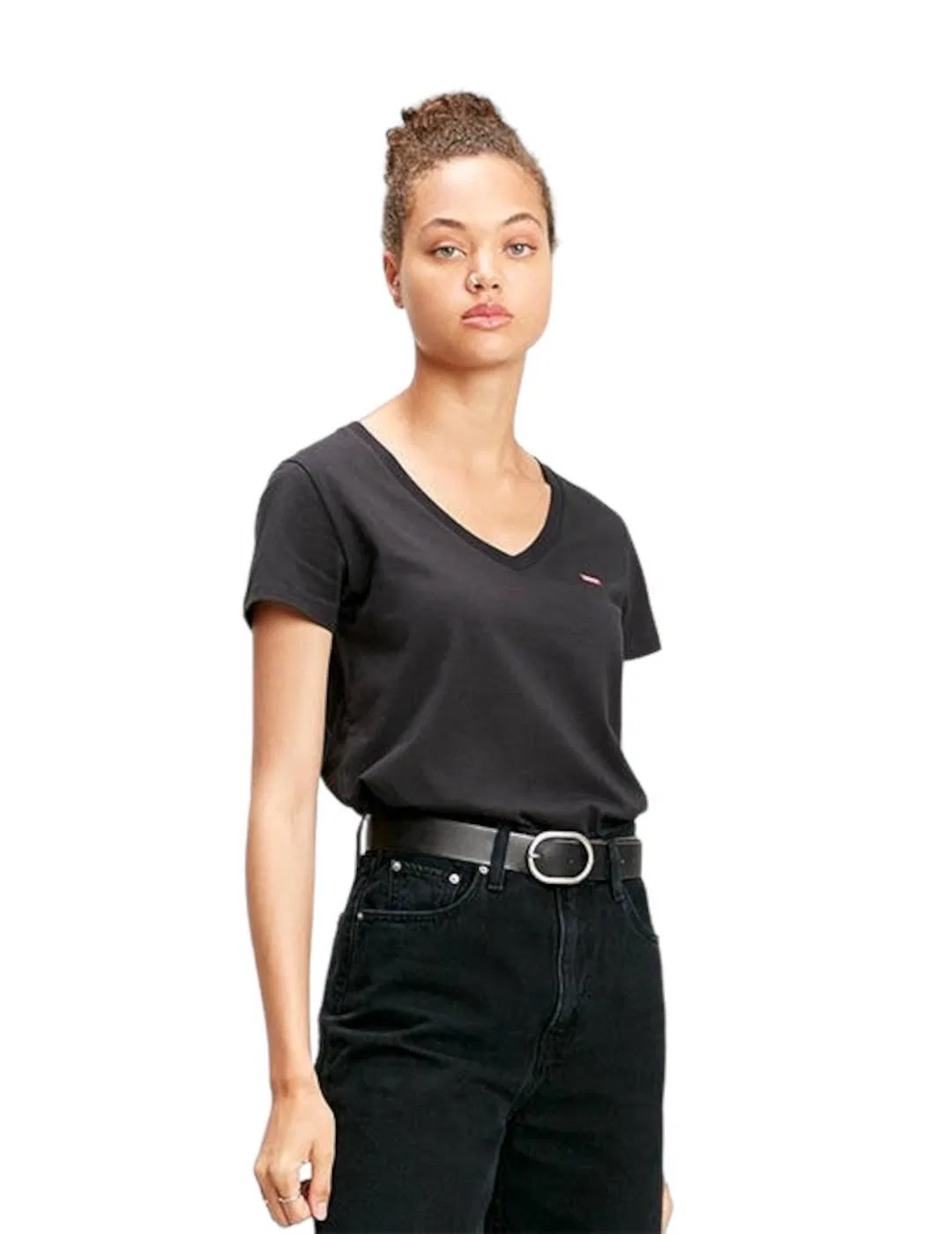 Женская футболка с V-образным вырезом Perfect Vneck Levi's, Schwarz