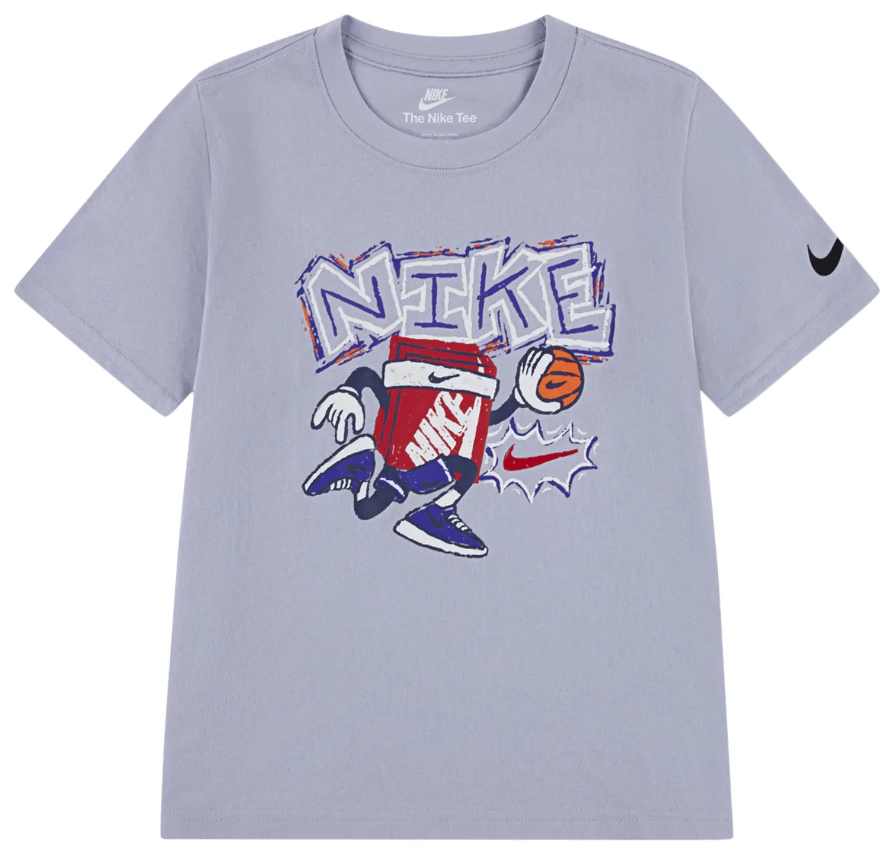 Футболка для мальчиков Chalky Boxy Bball Nike, фиолетовый