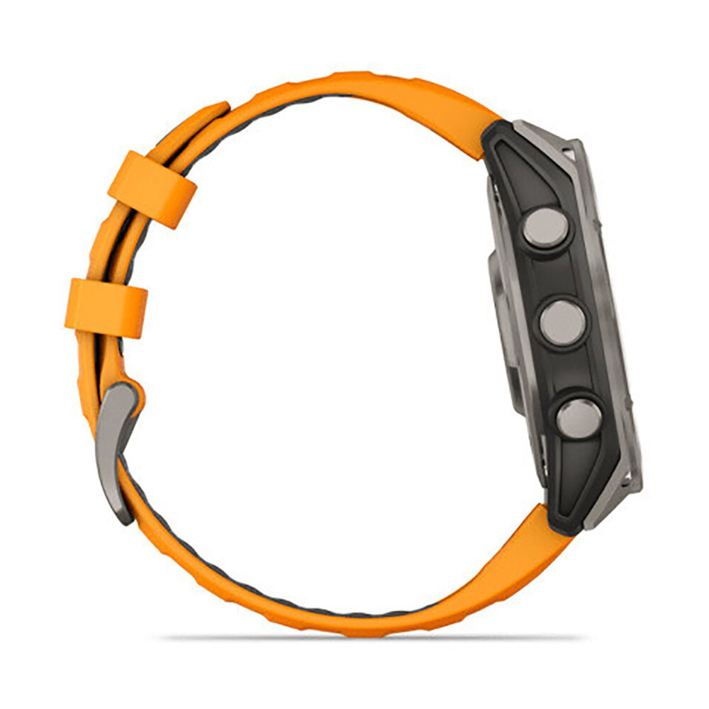 Умные часы Garmin Fenix 8, Sapphire, 47 мм, AMOLED 1.4", Wi-Fi, титановый/оранжевый — фото 3