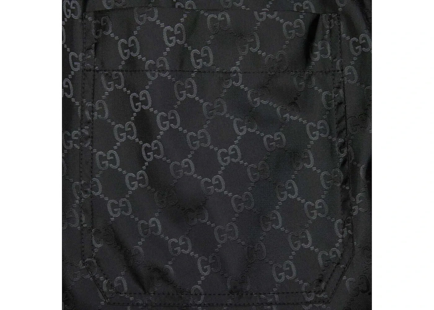 Мужские шорты для плавания из нейлона с жаккардовым узором GG Gucci, Black — фото 2