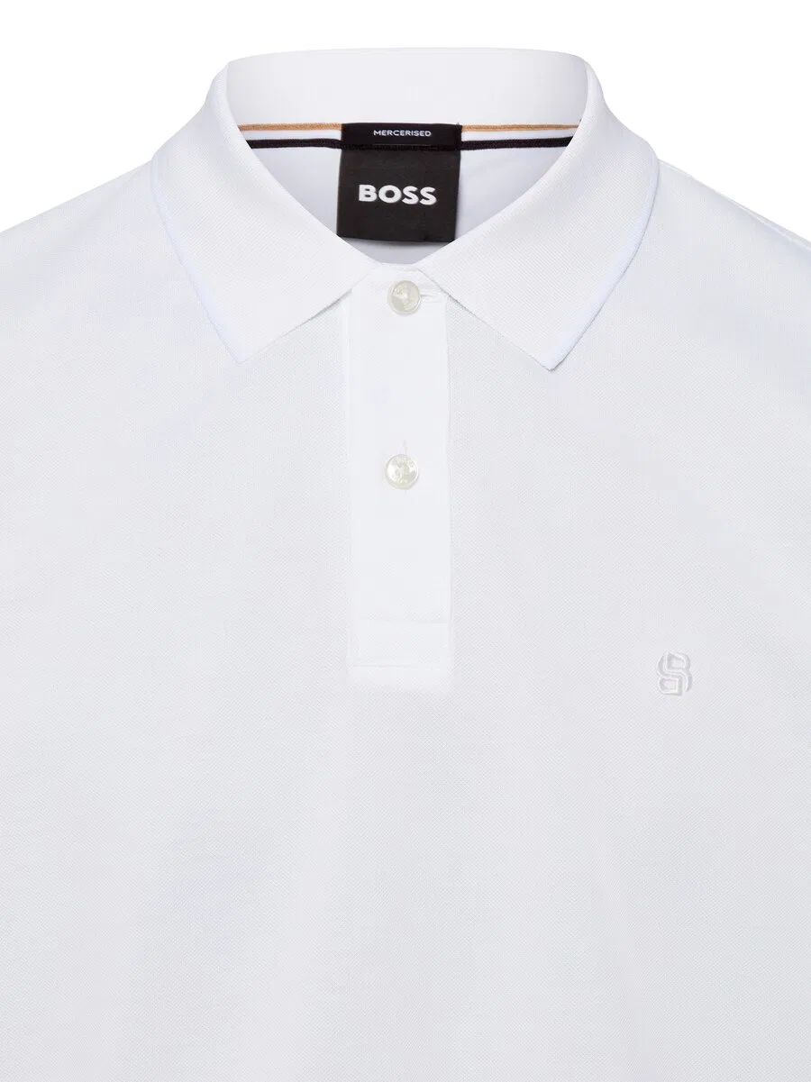 Футболка BOSS Parris белого цвета — фото 3