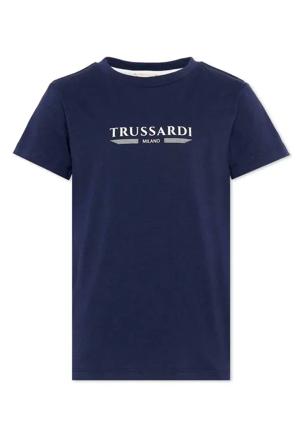 Футболка с принтом Tru Trussardi Junior, синий
